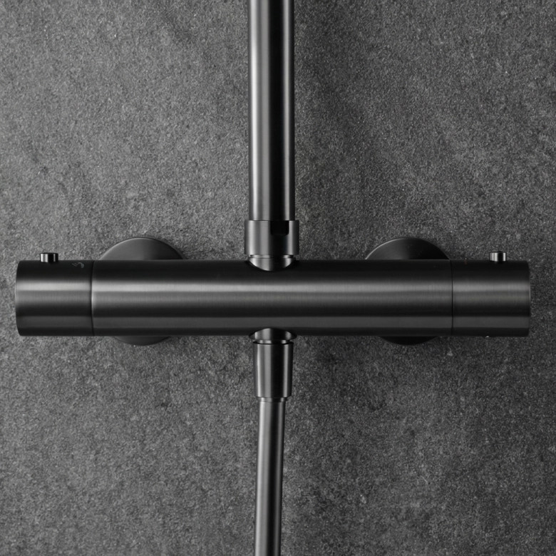 Mitigeur Douche Thermostatique Cuba Gris Anthracite
