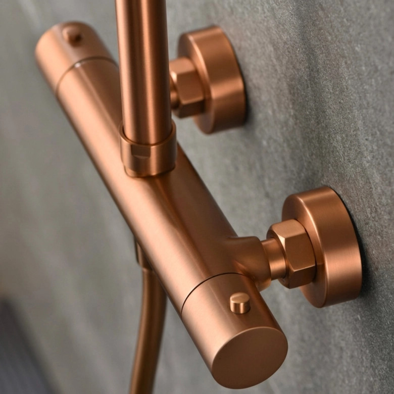Mitigeur Douche Thermostatique Milan Or Rose