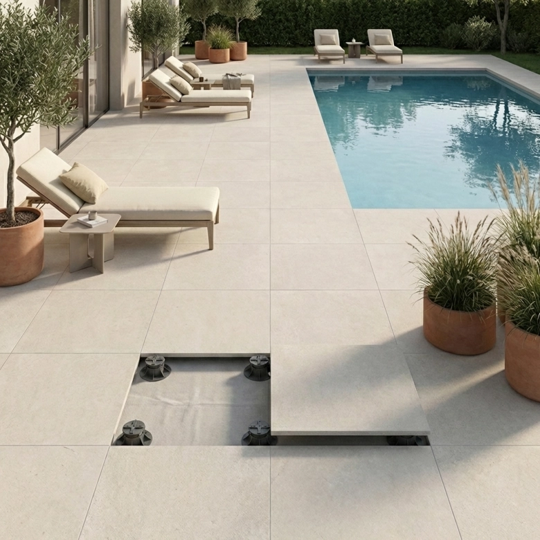 Dalle extérieur Séoul 2.0 beige R11 100x100 cm