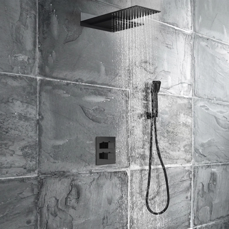 Colonne de Douche encastrée Slide design noir