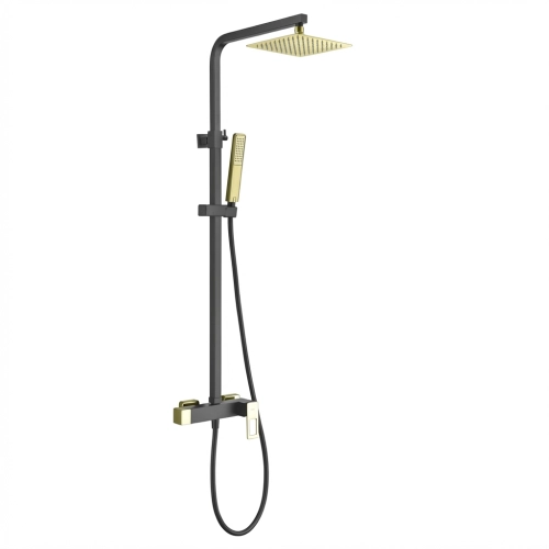 Colonne de Douche Balcaz noir mat/or