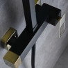 Colonne de Douche Balcaz noir mat/or