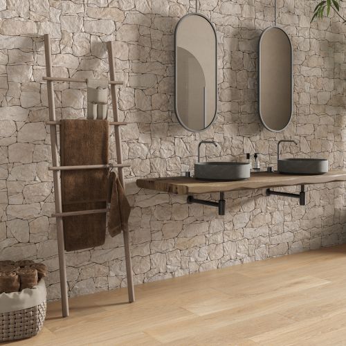 Carrelage effet parement...