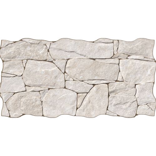 Carrelage effet parement Alba blanc 33,3x65 cm