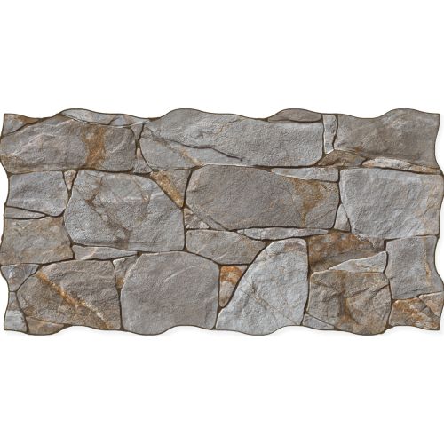 Carrelage effet parement Bari nuit 33,3x65 cm