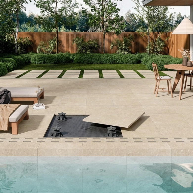 Dalle extérieur Vedra 2.0 crème R11 60x60 cm