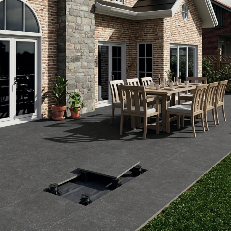 Dalle extérieur Vedra 2.0 anthracite R11 60x60 cm