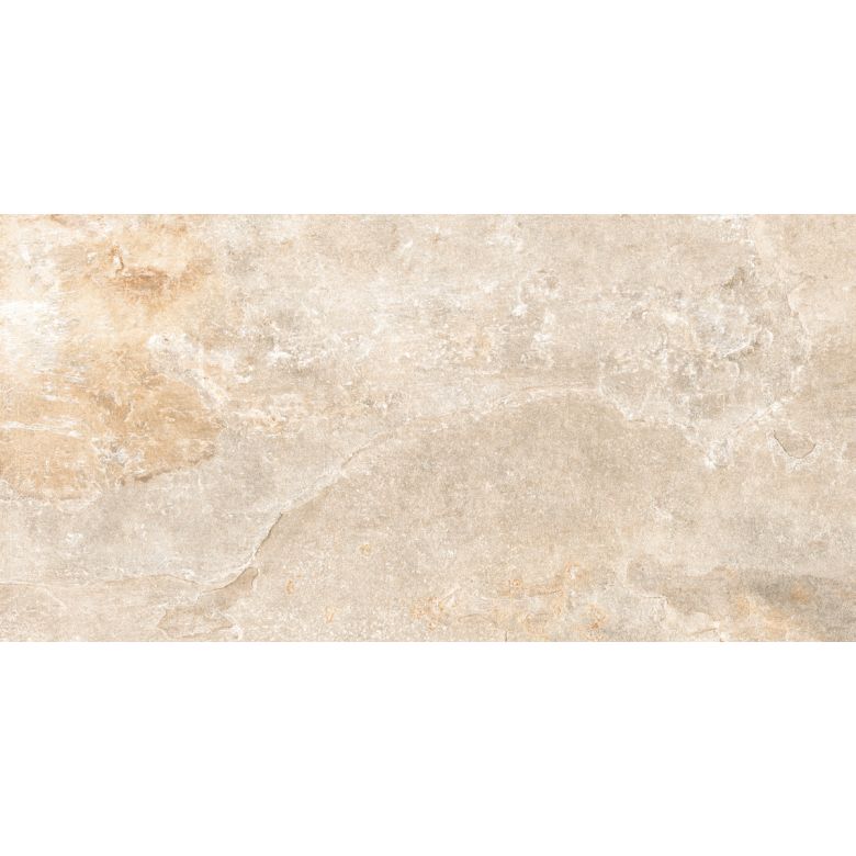 Carrelage sol extérieur effet pierre de bali Krabi beige cendré R11 30x60 cm