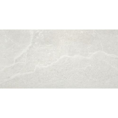 Carrelage sol effet pierre Yaiza blanc grisé 30x60 cm