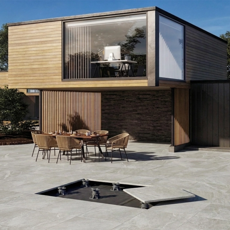 Dalle extérieur Yaiza gris 2.0 R11 60x60 cm