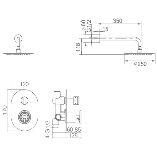 Colonne de Douche encastrée...