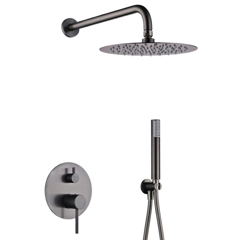 Colonne de Douche encastrée Milan Gris Anthracite