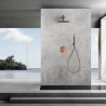 Colonne de Douche encastrée thermostatique Zena Or Rose Brossé