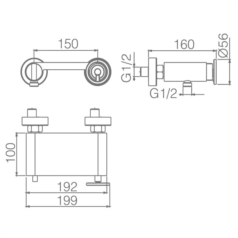 Mitigeur Douche Circle Or Rose Brossé