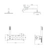 Colonne de Douche encastrée thermostatique Lhassa design chrome