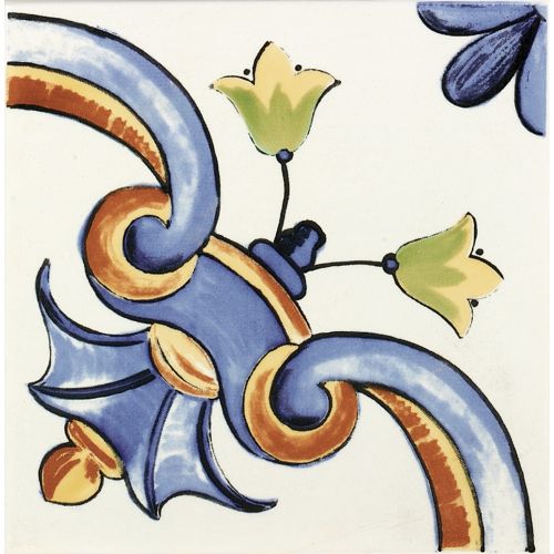 Azulejos Galan Flor Azul 20x20 cm