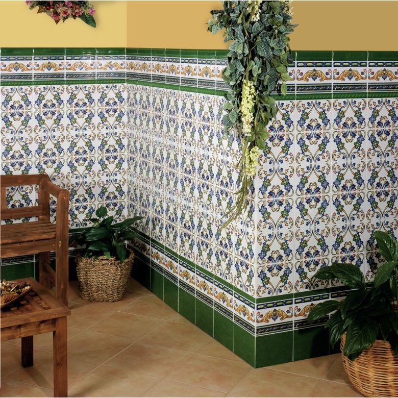 Moldura plana verde antic 5x20 cm