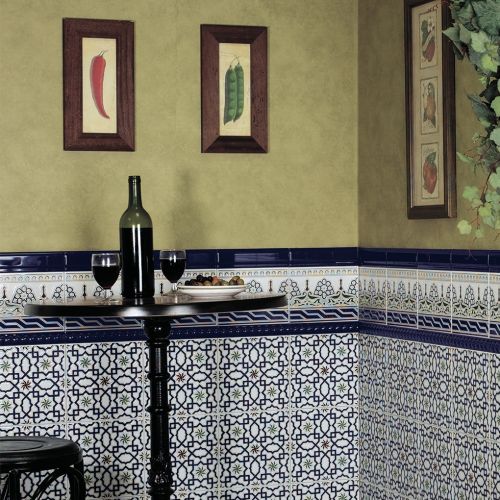 Moldura barroca azul antic...