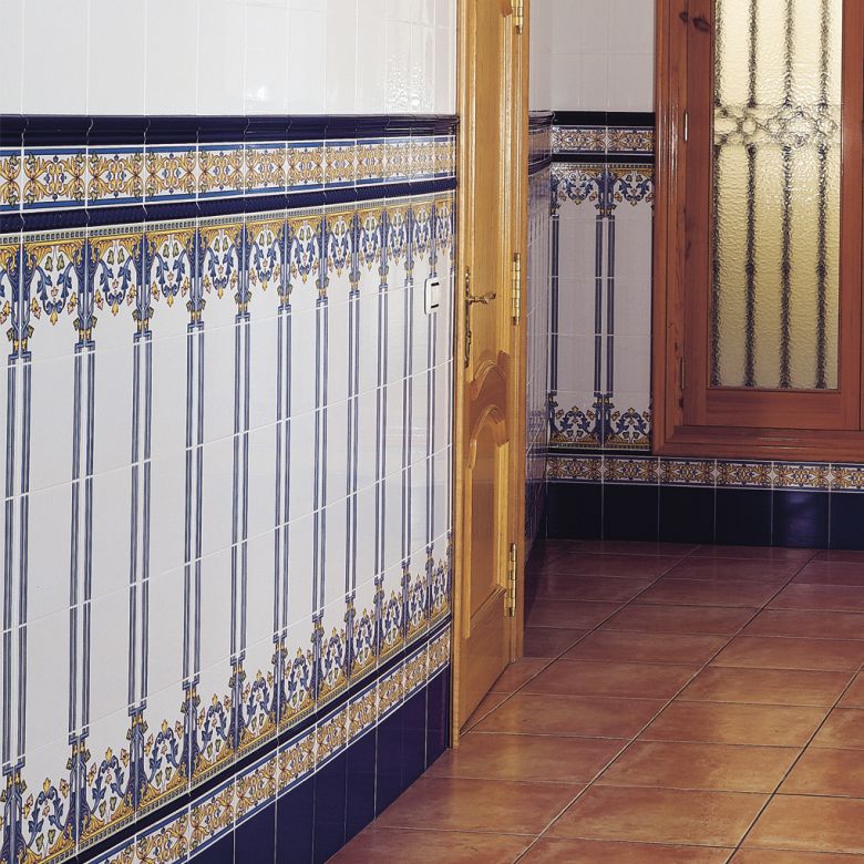 Cordon barroco azul antic 3x20 cm