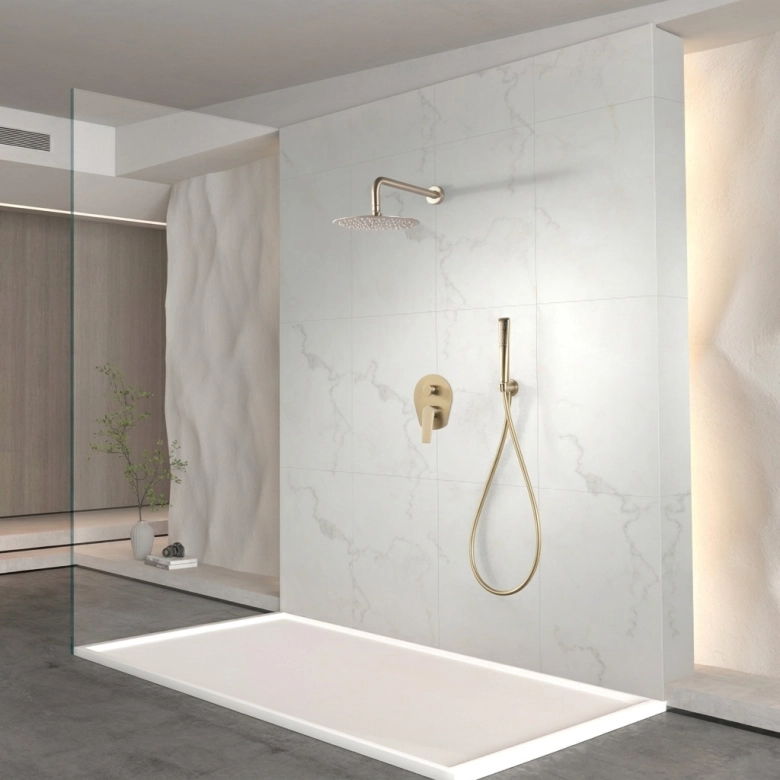Colonne de Douche encastrée Lagia Or Brossé