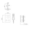 Colonne de Douche encastrée thermostatique River design noir