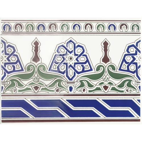 Cenefa bouquet azul 15x20 cm