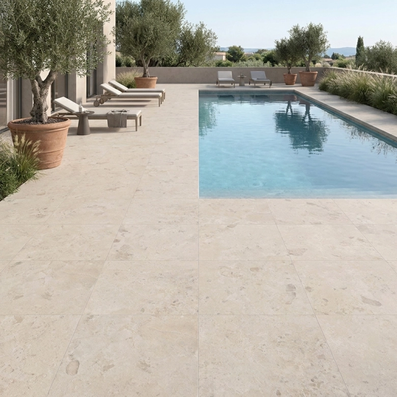 Dalle extérieur Olbia naturel 2.0 R11 60*60 cm