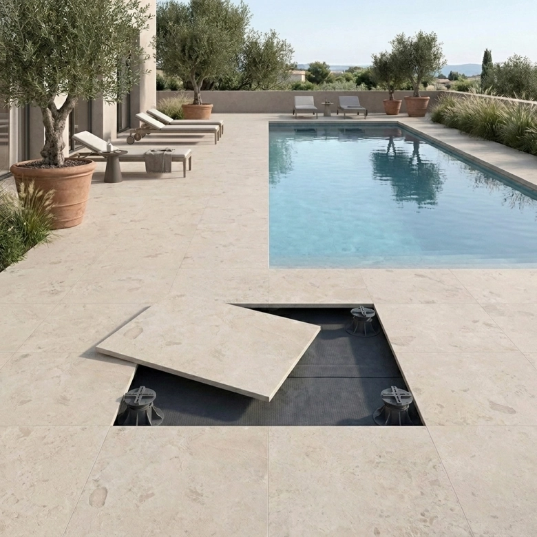 Dalle extérieur Olbia naturel 2.0 R11 60*60 cm