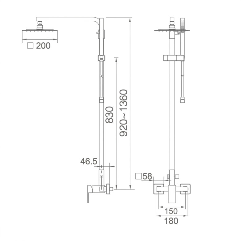 Colonne de Douche Baatara chrome