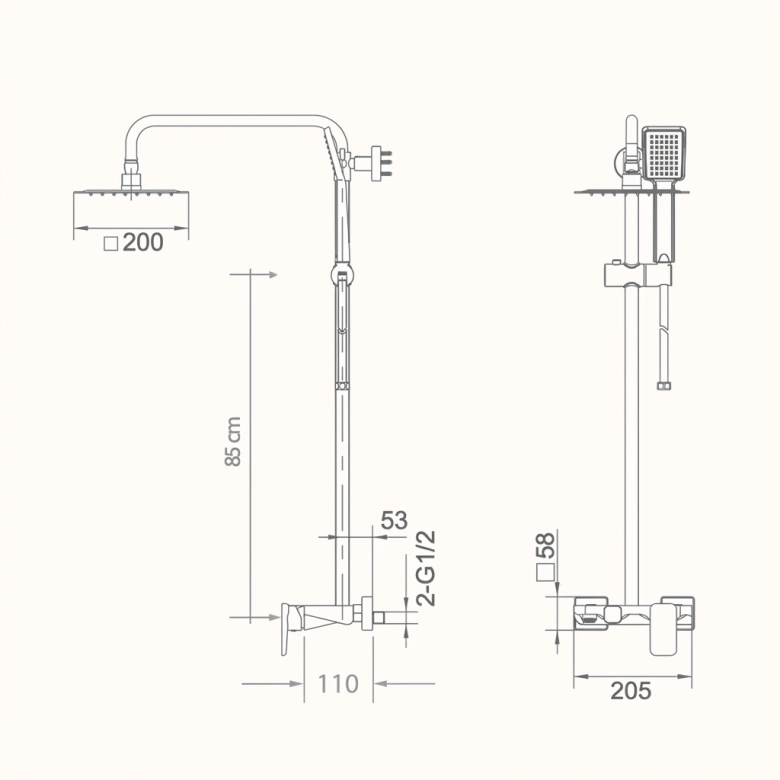 Colonne de Douche Maui chrome