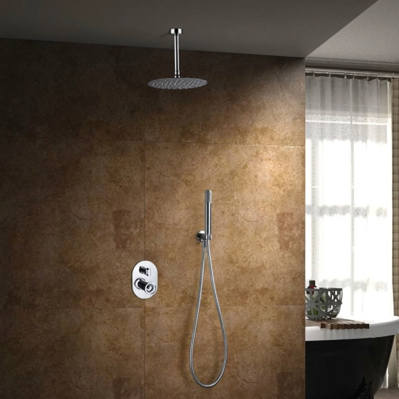 Colonne de Douche encastrée Salou design chrome