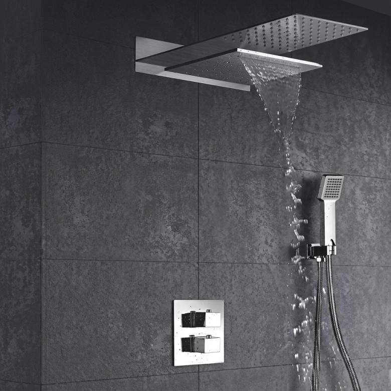 Colonne de Douche encastrée Slide design chrome