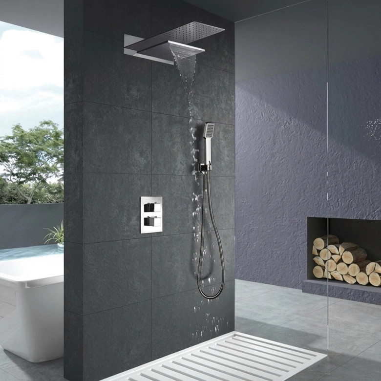 Colonne de Douche encastrée Slide design chrome