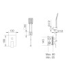 Colonne de Douche encastrée Slide design chrome