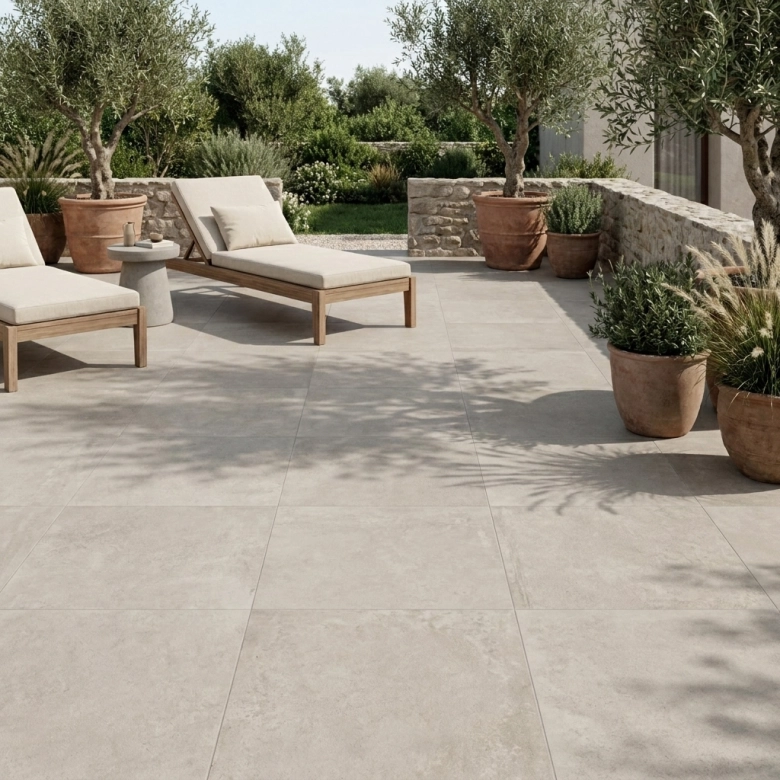 Dalle extérieur Aurel 2.0 argent R11 60x60 cm