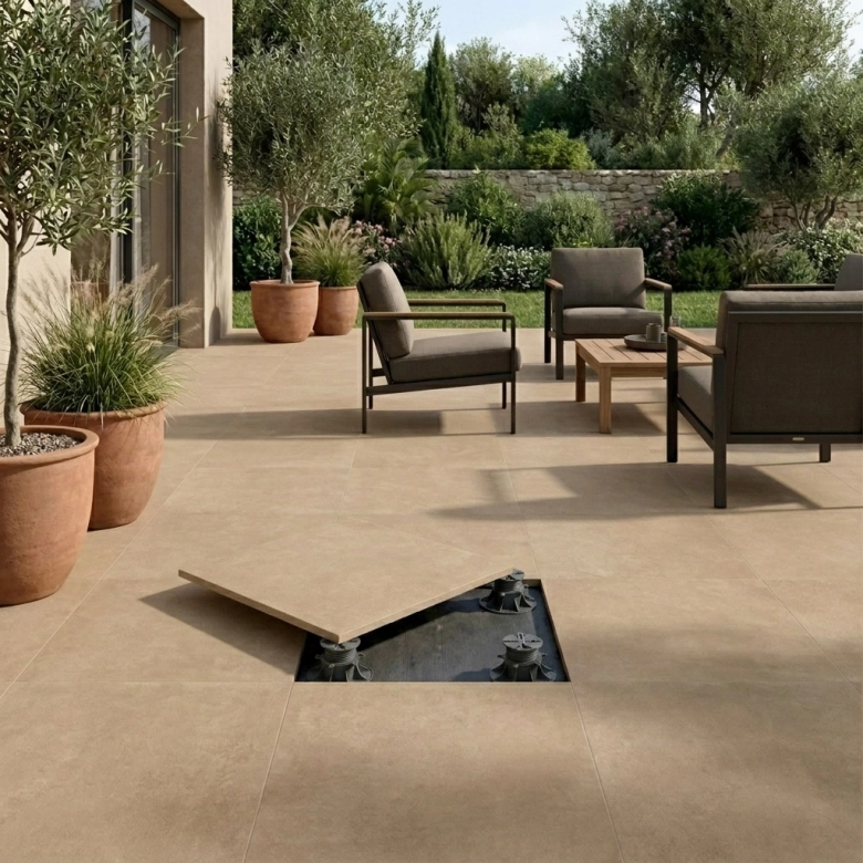 Dalle extérieur Aurel 2.0 taupe R11 60x60 cm