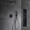 Colonne de Douche encastrée Milan Noir Mat