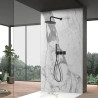 Colonne de Douche encastrée thermostatique Lhassa Noir Mat