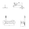 Colonne de Douche encastrée thermostatique Lhassa Gris Anthracite