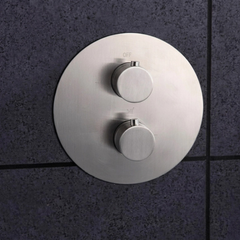 Colonne de Douche encastrée thermostatique Menton Acier