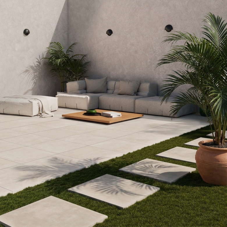 Dalle extérieur Doha 2.0 beige R11 60x60 cm - Réflex Boutique