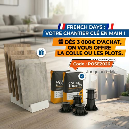 Offre french Days : Plots ou colle gratuite pour votre chantier
