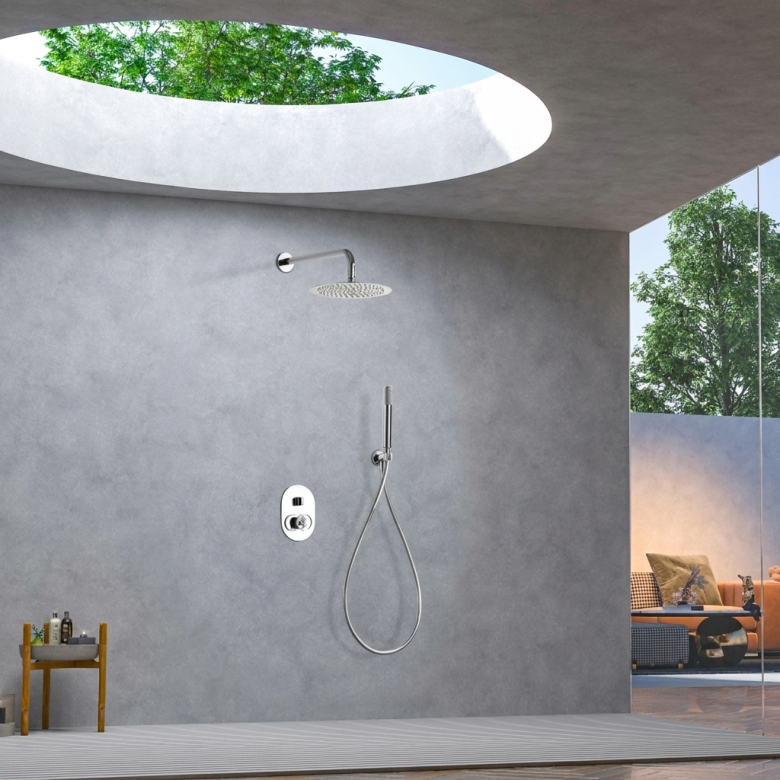 Colonne de Douche encastrée Circle chrome