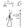 Colonne de Douche encastrée thermostatique Zena Gris Anthracite