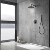Colonne de Douche encastrée thermostatique Zena Noir Mat
