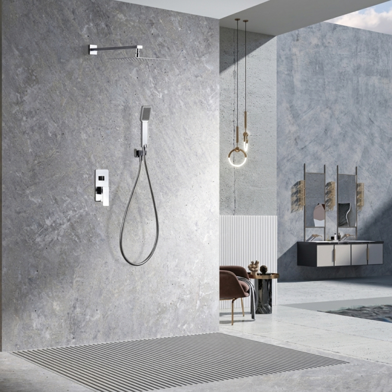 Colonne de Douche encastrée Riglione Chrome