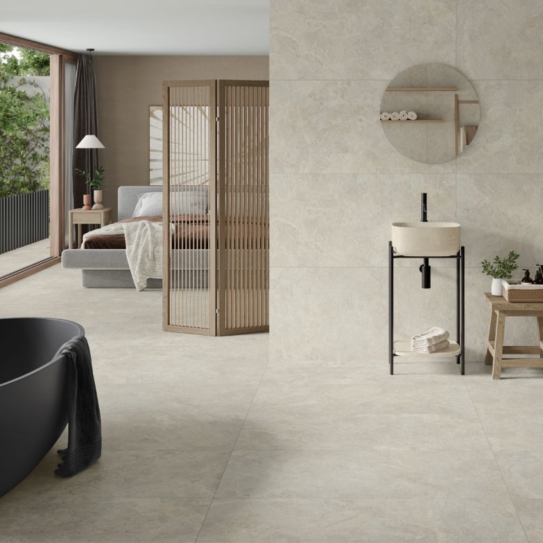 Carrelage sol effet Travertin Bosa Naturel30x60 cm