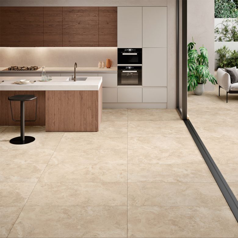 Carrelage sol effet Travertin Bosa Beige30x60 cm