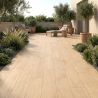 Dalle extérieur effet bois Panggal beige 2.0 R11 40x120 cm