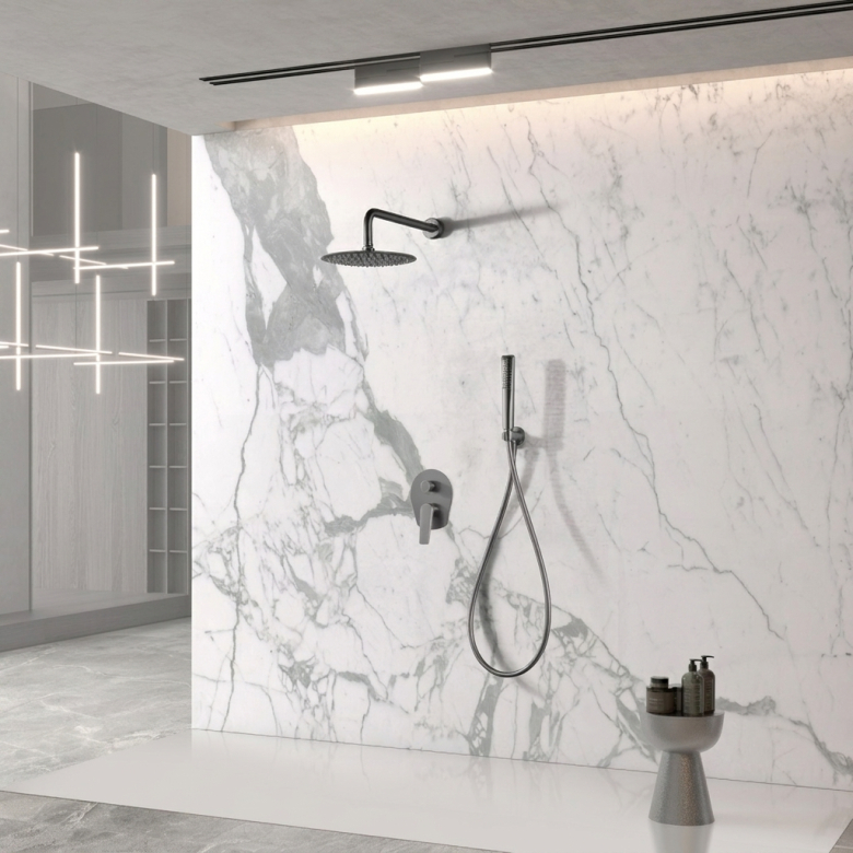 Colonne de Douche encastrée Lagia Gris Anthracite